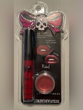 Rebel Long-Lasting Liquid Lip Paint — Red Tattoo Junkee Matte Sparkly